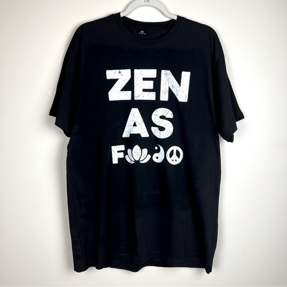 Zen As F Black & White Short Sleeve T-Shirt | XL - Picture 1 of 3